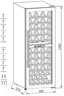 Винный шкаф Maunfeld MFWC-201D77