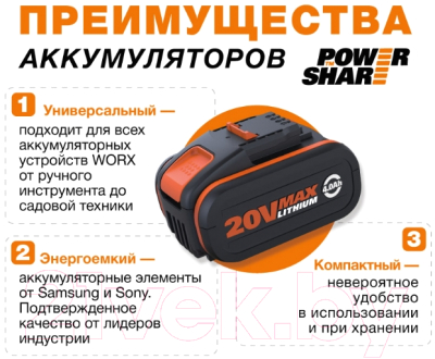 Портативный пылесос Worx WX031.9