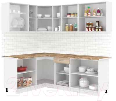 Кухонный гарнитур Кортекс-мебель Корнелия Лира 1.5x2.2 (дуб сонома/мадрид)