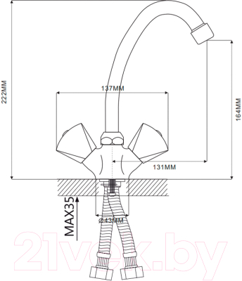 Смеситель Ekko E4112-3