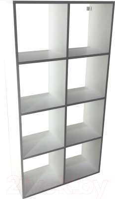 Стеллаж Genesis Мебель 71x28x140 (белый) - фото