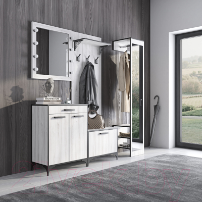 Зеркало Genesis Мебель Энтер Loft с патронами (сосна белая Loft)