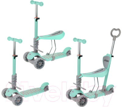 Самокат детский Moby Kids Pony 3 в 1 / 641447