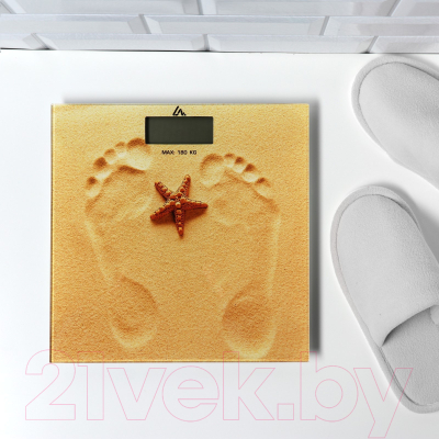 Напольные весы электронные LuazON Home Песок LVE-005 / 2580580