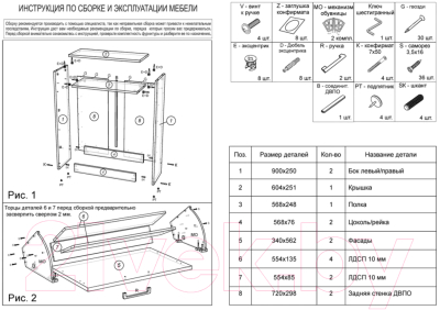 Тумба в прихожую Genesis Мебель Энтер Обувница (венге/дуб молочный)