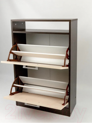 Тумба в прихожую Genesis Мебель Энтер Обувница (венге/дуб молочный)