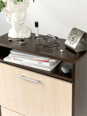 Тумба в прихожую Genesis Мебель Энтер Обувница (венге/дуб молочный)