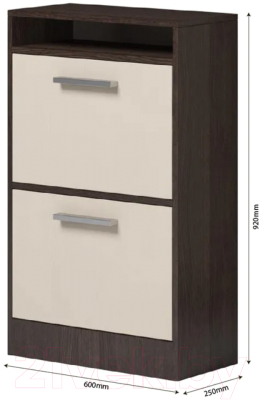 Тумба в прихожую Genesis Мебель Энтер Обувница (венге/дуб молочный)