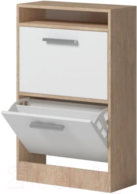 Тумба в прихожую Genesis Мебель Энтер Обувница (дуб сонома/белый)