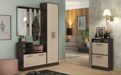 Тумба в прихожую Genesis Мебель Энтер (венге/дуб молочный)