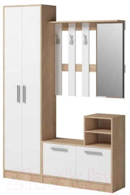 Тумба в прихожую Genesis Мебель Энтер (дуб сонома/белый)