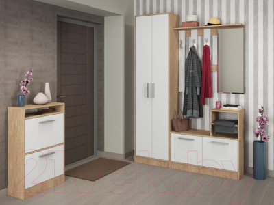 Тумба в прихожую Genesis Мебель Энтер (дуб сонома/белый)