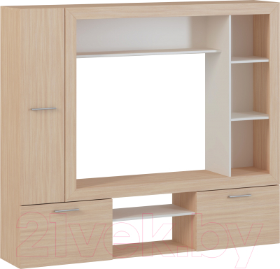 Стенка Genesis Мебель Oskar 3 (дуб сонома/белый) - фото
