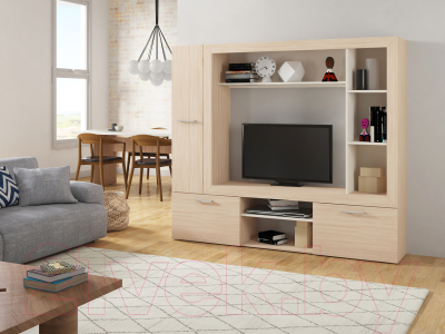 Стенка Genesis Мебель Oskar 3 (дуб сонома/белый)