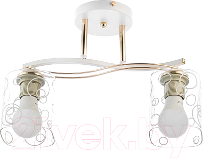 Потолочный светильник Aitin-Pro НПБ 02-2х60-101 / MH33006B/2 (белый/золото) - фото