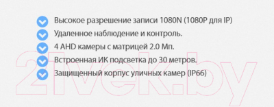 Комплект видеонаблюдения Ginzzu HK-441N