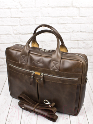 Сумка для ноутбука Carlo Gattini Antico Montebello / 1033-02 (темно-коричневый)