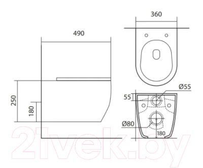 Унитаз подвесной Aquatek Европа AQ1106-00