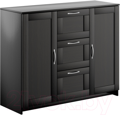 Тумба Mio Tesoro Сириус 2 двери и 3 ящика 117x95 2.02.03.340.5 (дуб венге) - фото