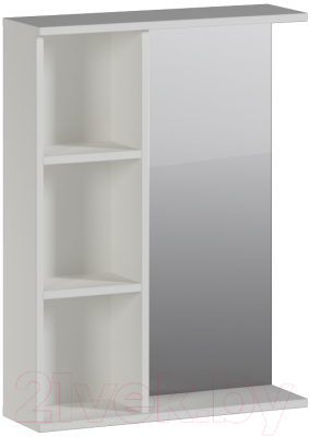 Шкаф с зеркалом для ванной Genesis Мебель 60x18x83 (белый)
