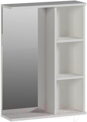 Шкаф с зеркалом для ванной Genesis Мебель 60x18x83 (белый)