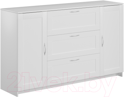 Тумба Mio Tesoro Сириус 2 двери и 3 ящика 156x95 2.02.03.290.1 (белый) - фото