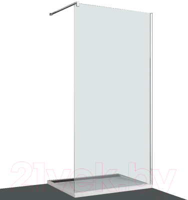 Душевая стенка MVL Walk In Line Ocean 800 MVL-O203-193-76 (хром/прозрачное стекло) - фото