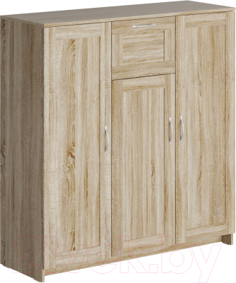 Тумба Mio Tesoro Сириус 3 двери и 1 яшик 117x123 2.02.03.320.3 (дуб сонома) - фото