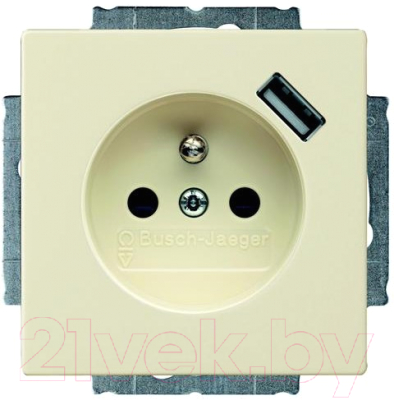 Розетка ABB Basic 55 2011-0-6192 - фото