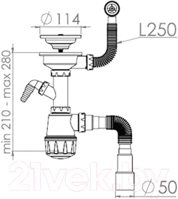 Сифон AV Engineering AVE129739