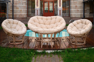 Комплект садовой мебели BiGarden Mamasan Papasan / БГ-3+1-Б (бамбук)