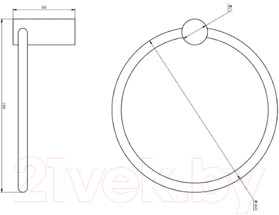 Кольцо для полотенца Haiba HB8404-4