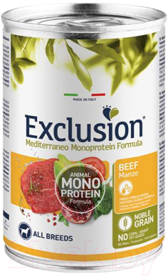 Влажный корм для собак Exclusion Monoprotein Formula All Breeds Beef / NGABA40 - фото