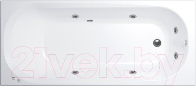 Ванна акриловая Triton Дина 170x75 Базовая Flat (с гидромассажем) - фото