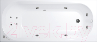Ванна акриловая Triton Дина 170x75 Стандарт Flat (с гидромассажем) - фото