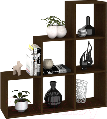 Стеллаж Кортекс-мебель Дельта-6ст 105x105 (венге)