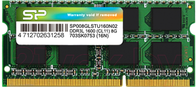 Оперативная память DDR3L Silicon Power SP008GLSTU160N02 - фото