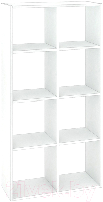Стеллаж Кортекс-мебель Дельта-8 71x140 (белый) - фото