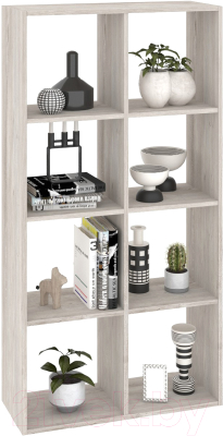 Стеллаж Кортекс-мебель Дельта-8 71x140 (дуб монтерей)