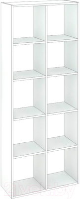 Стеллаж Кортекс-мебель Дельта-10 71x175 (белый) - фото