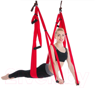 Гамак для йоги Hawk 1601 HKYH (280x150см, красный)
