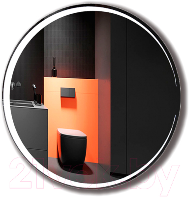 Зеркало Пекам Luna 71x71 / Luna-71x71 (с подсветкой, с механической клавишей включения)