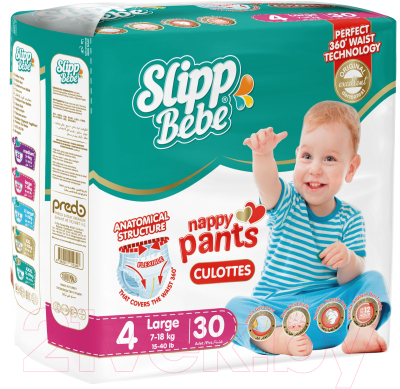 Подгузники-трусики детские Slipp Bebe L 7-18кг / EP-304 - фото