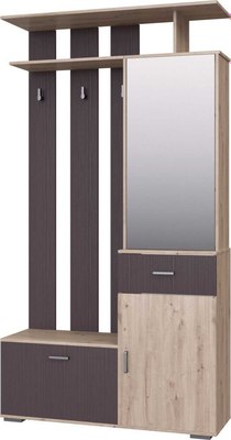 Секция в прихожую Bravo Мебель Имидж №1 (дуб бонифаций/вольфрам) - фото