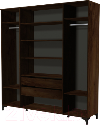 Шкаф Bravo Мебель Брента ШР-4 (таксус/лак оливковый)