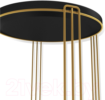 Журнальный столик Sheffilton SHT-CT31 (золото/черный муар)