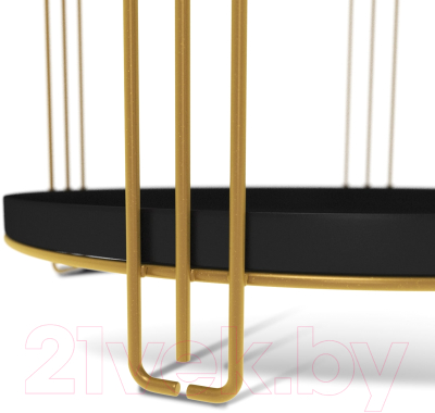 Журнальный столик Sheffilton SHT-CT31 (золото/черный муар)