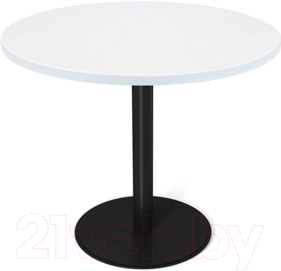 Обеденный стол Sheffilton SHT-TU43/TT 80 МДФ (черный муар/белоснежная шагрень) - фото