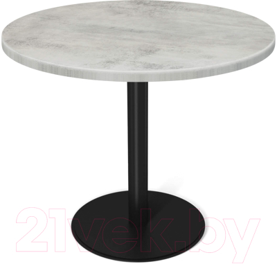 Обеденный стол Sheffilton SHT-TU43/TT 80 МДФ (черный муар/бетон светлый) - фото