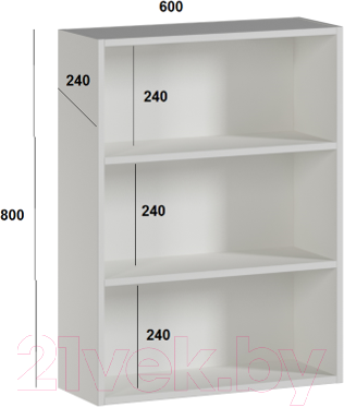 Шкаф для ванной Genesis Мебель 600 (белый)